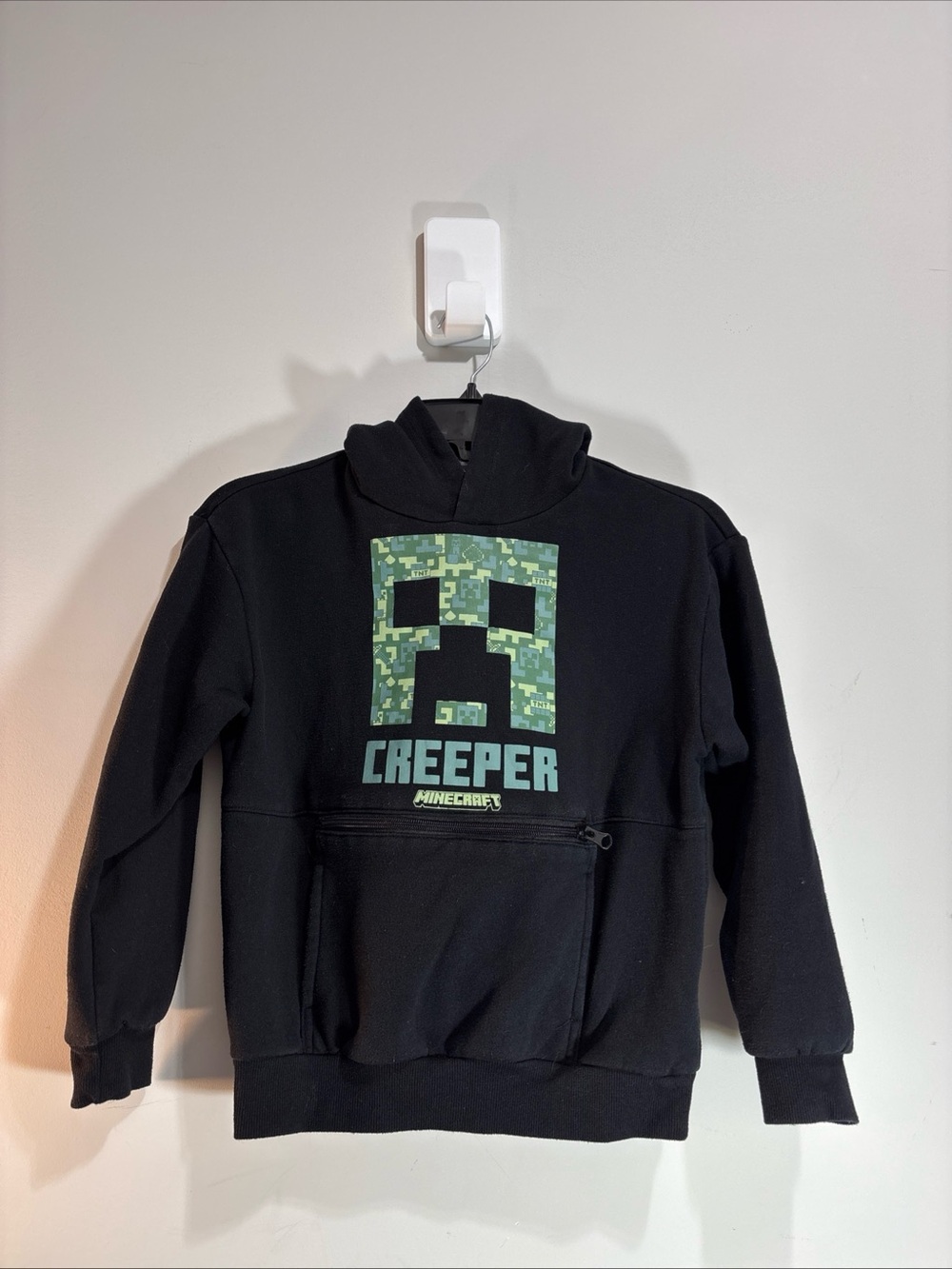 Minecraft Creeper Black Hoodie Sweatshirt - Kids/Men Sweater. 1325